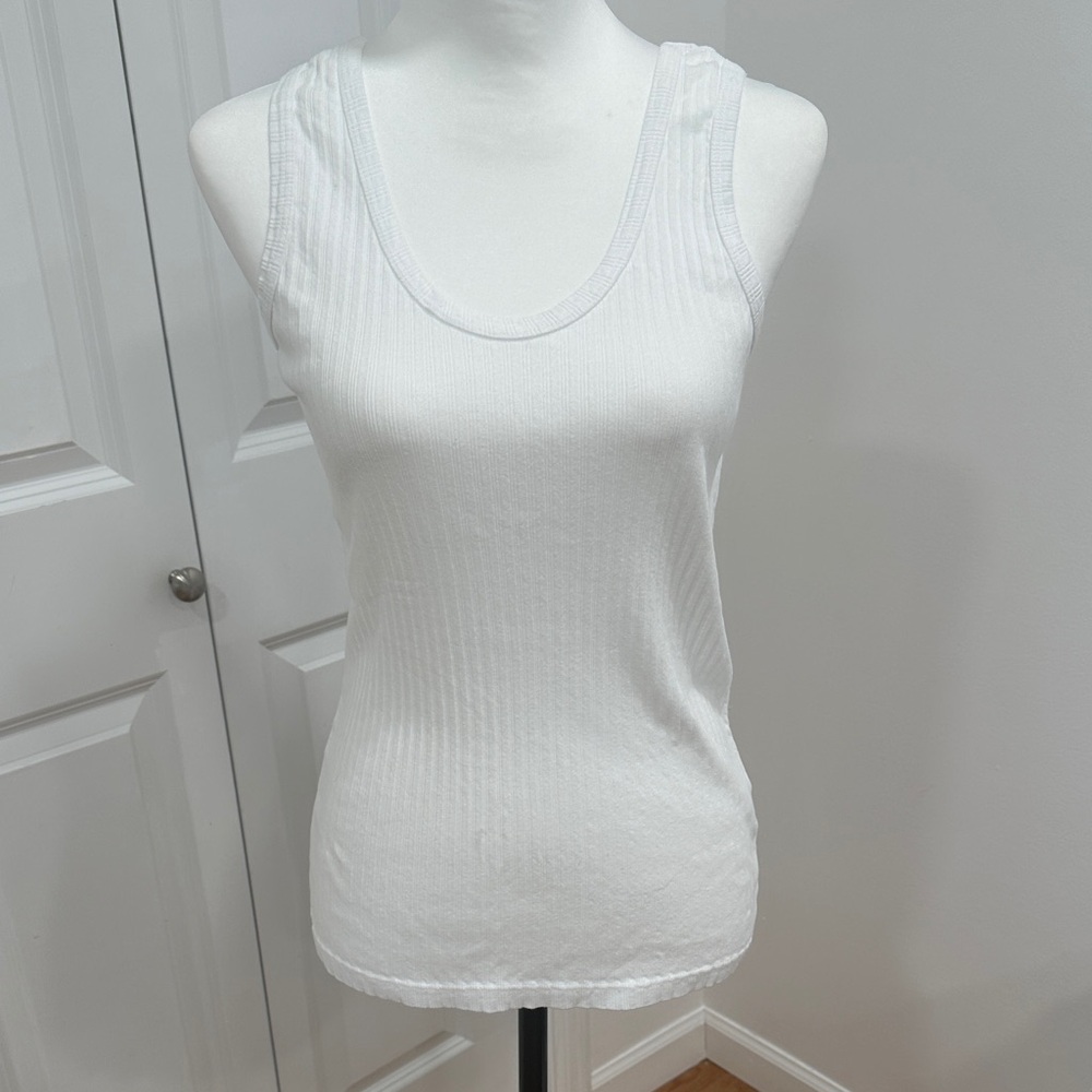 perfectwhitetee White Ribbed Tank Top - Women